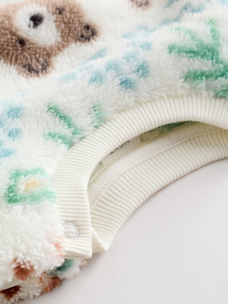 |BabyBoy| Conjunto De Blusa De Lã e Calça De Moletom Green Bear Fairisle Baby (0 meses a 2 anos)