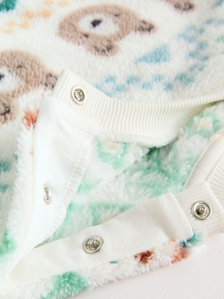 |BabyBoy| Conjunto De Blusa De Lã e Calça De Moletom Green Bear Fairisle Baby (0 meses a 2 anos)