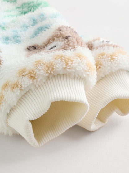 |BabyBoy| Conjunto De Blusa De Lã e Calça De Moletom Green Bear Fairisle Baby (0 meses a 2 anos)