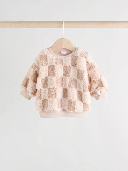 |BabyBoy| Conjunto De Blusa e Calça De Moletom Xadrez Neutro Para Bebês (0 meses a 2 anos)