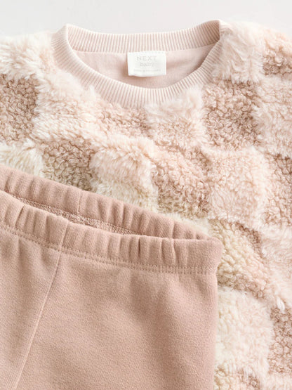 |BabyBoy| Conjunto De Blusa e Calça De Moletom Xadrez Neutro Para Bebês (0 meses a 2 anos)