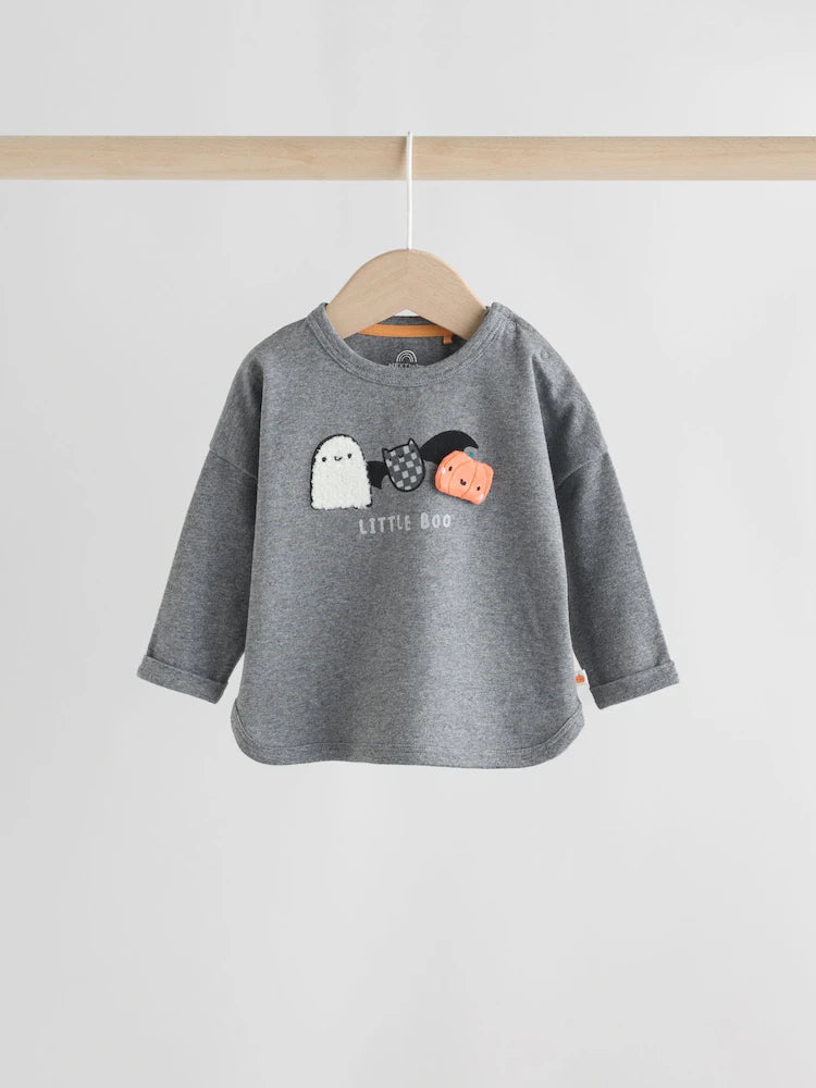 |BabyGirl| Conjunto De Blusa e Leggings De Halloween Para Bebês Com Personagens Pretos e brancos (0 meses a 2 anos)