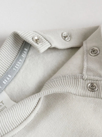 |BabyBoy| Conjunto De Moletom Com Capuz e Leggings Grey Bear Para Bebê (0 meses a 2 anos)