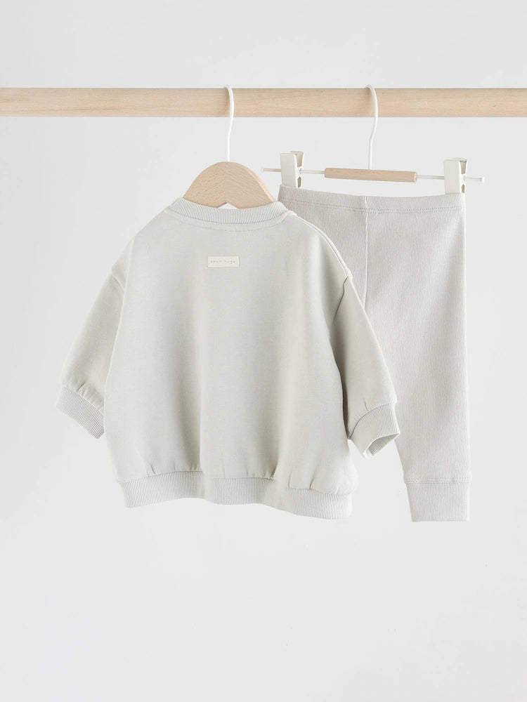 |BabyBoy| Conjunto De Moletom Com Capuz e Leggings Grey Bear Para Bebê (0 meses a 2 anos)