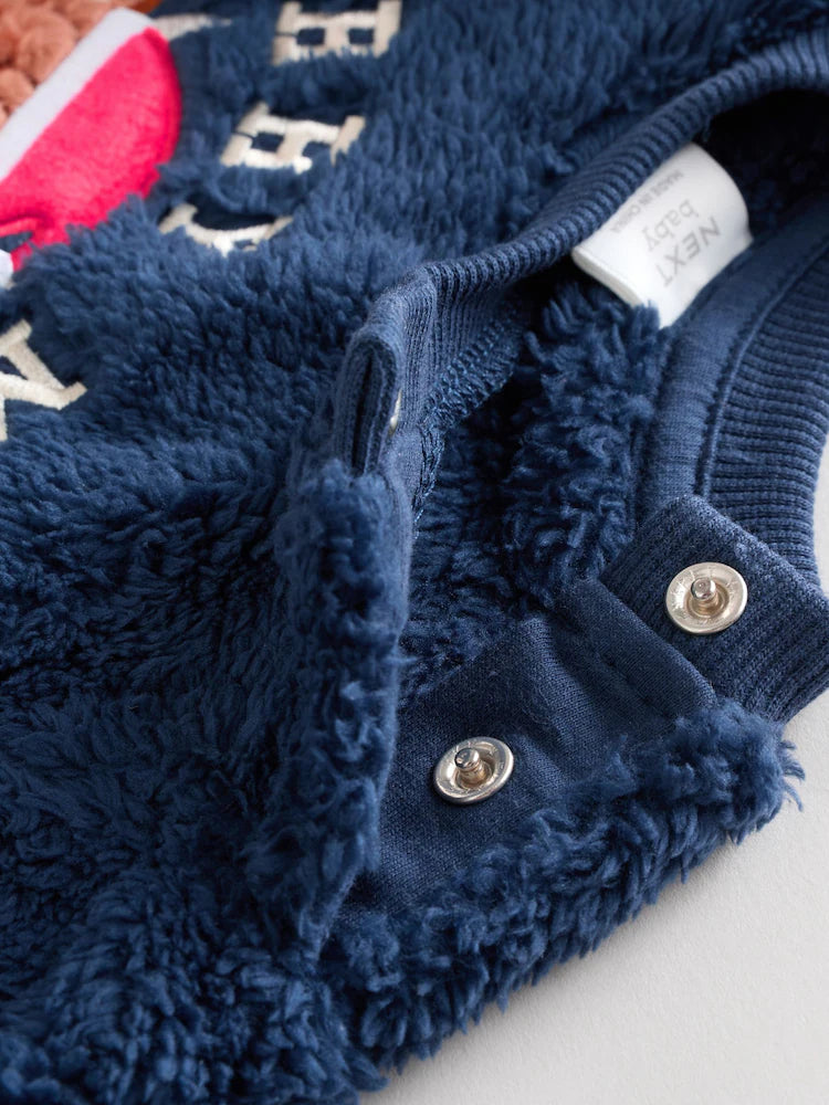 |BabyBoy| Conjunto De Blusa e Leggings De Lã Hamish Para Bebê, Azul Marinho, De Natal (0 meses a 3 anos)