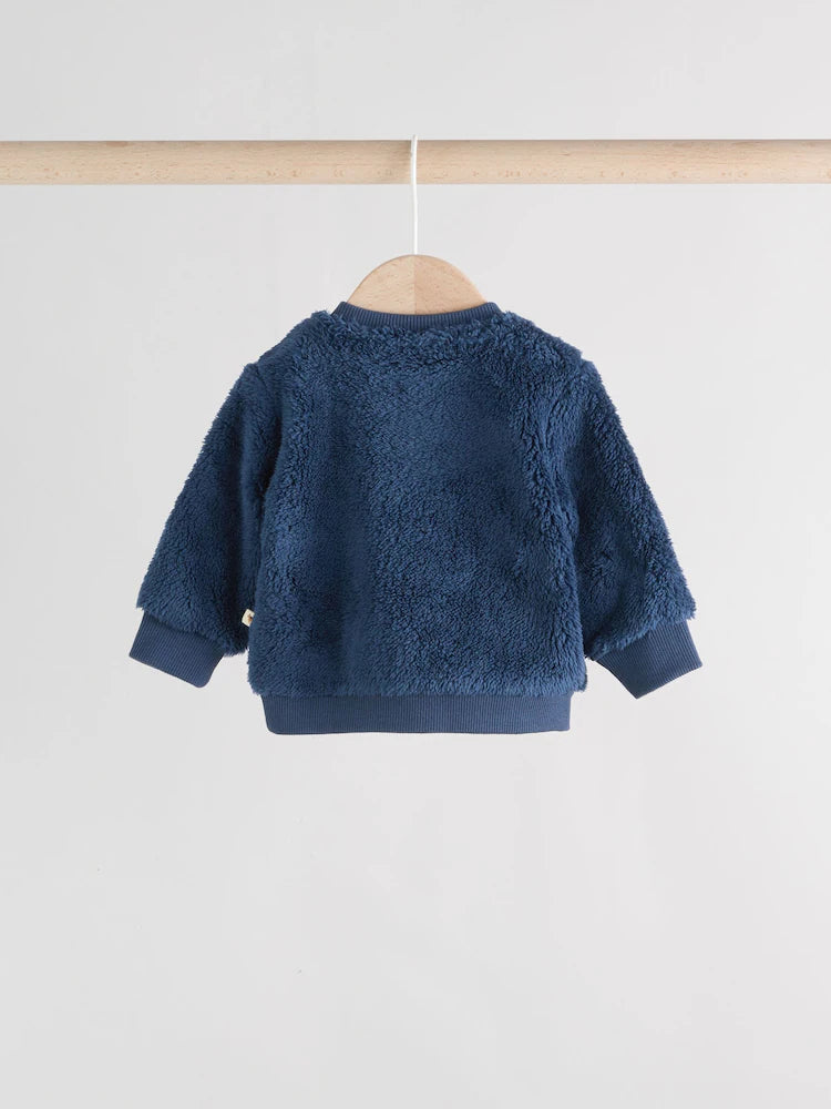 |BabyBoy| Conjunto De Blusa e Leggings De Lã Hamish Para Bebê, Azul Marinho, De Natal (0 meses a 3 anos)