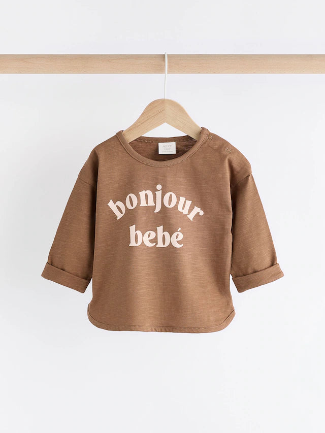 |BabyBoy| Camisetas De Manga Comprida Para Bebês Neutral Milk Club 100% Algodão, Pacote com 3 (0 meses a 2 anos)