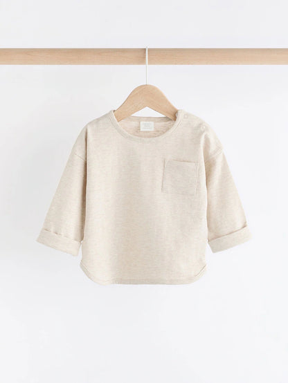 |BabyBoy| Camisetas De Manga Comprida Para Bebês Neutral Milk Club 100% Algodão, Pacote com 3 (0 meses a 2 anos)