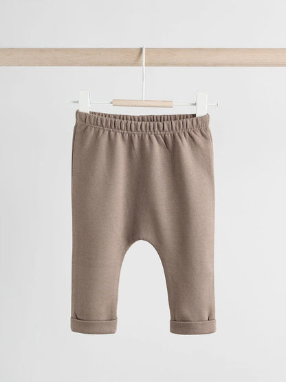 |BabyBoy| Leggings Neutral Bear Baby 100% Algodão, Pacote Com 2 (0 meses a 2 anos)