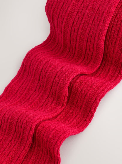 |BabyGirl| Meia-Calça De Algodão Rica Em Cabo Vermelha, Comprimento Regular