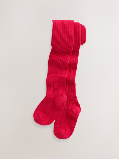 |BabyGirl| Meia-Calça De Algodão Rica Em Cabo Vermelha, Comprimento Regular