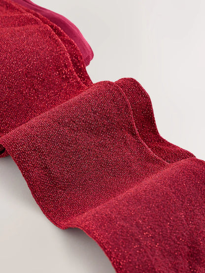 |BabyGirl| Meia-Calça Vermelha Brilhante