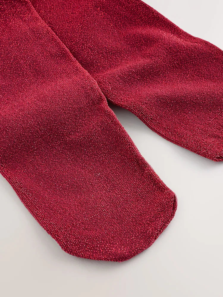 |BabyGirl| Meia-Calça Vermelha Brilhante