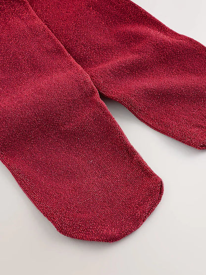 |BabyGirl| Meia-Calça Vermelha Brilhante