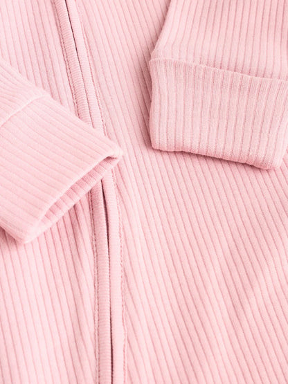 |BabyGirl| Pacote Com 5 Macacões Rosa e 3 Macacões Com Zíper Bidirecional Para Bebês (0 a 2 anos)