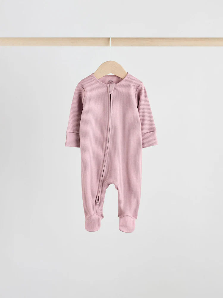 |BabyGirl| Pacote Com 5 Macacões Rosa e 3 Macacões Com Zíper Bidirecional Para Bebês (0 a 2 anos)