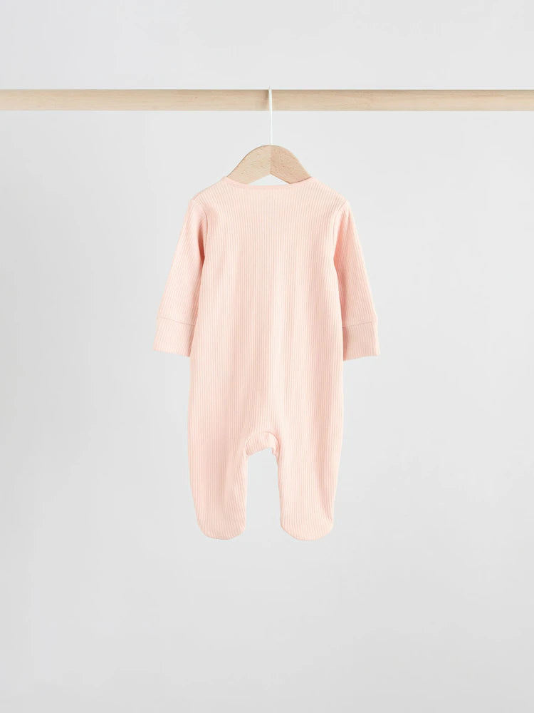 |BabyGirl| Pacote Com 5 Macacões Rosa e 3 Macacões Com Zíper Bidirecional Para Bebês (0 a 2 anos)