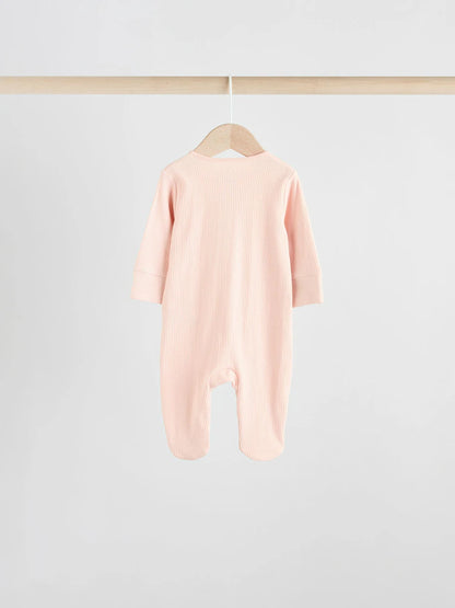 |BabyGirl| Pacote Com 5 Macacões Rosa e 3 Macacões Com Zíper Bidirecional Para Bebês (0 a 2 anos)