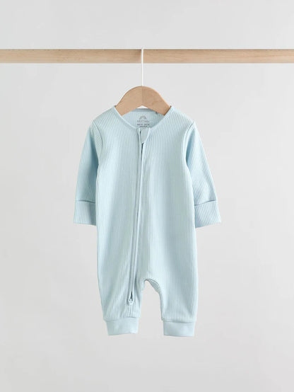 |BabyBoy| Macacão de dormir azul sem pés para bebês, pacote com 3 (0 a 3 anos)