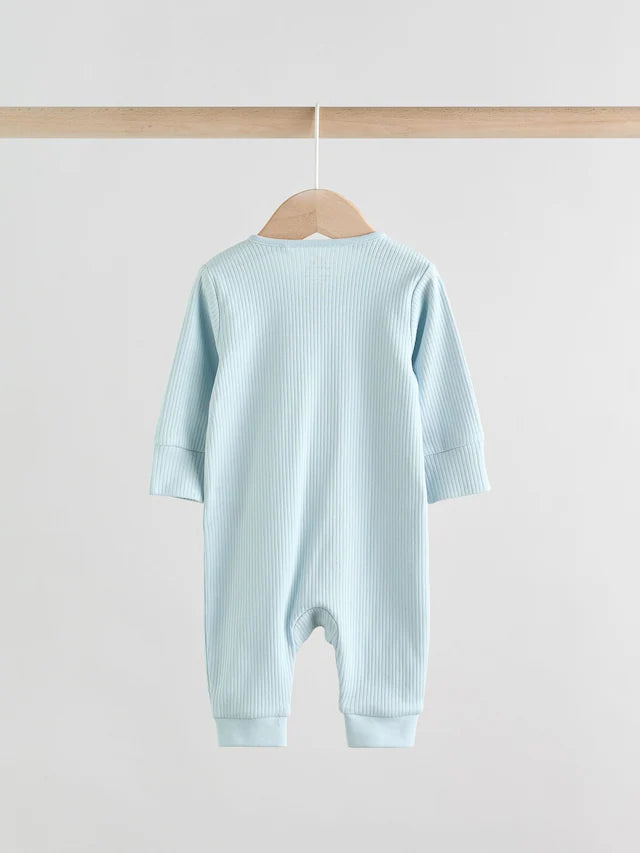 |BabyBoy| Macacão de dormir azul sem pés para bebês, pacote com 3 (0 a 3 anos)