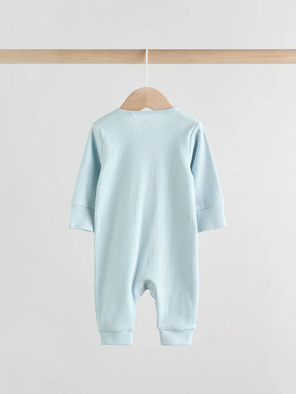 |BabyBoy| Macacão de dormir azul sem pés para bebês, pacote com 3 (0 a 3 anos)