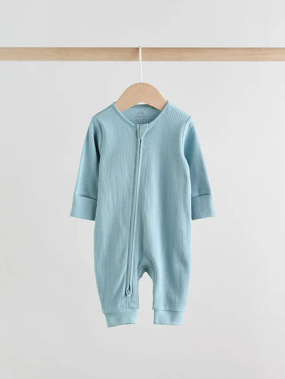 |BabyBoy| Macacão de dormir azul sem pés para bebês, pacote com 3 (0 a 3 anos)