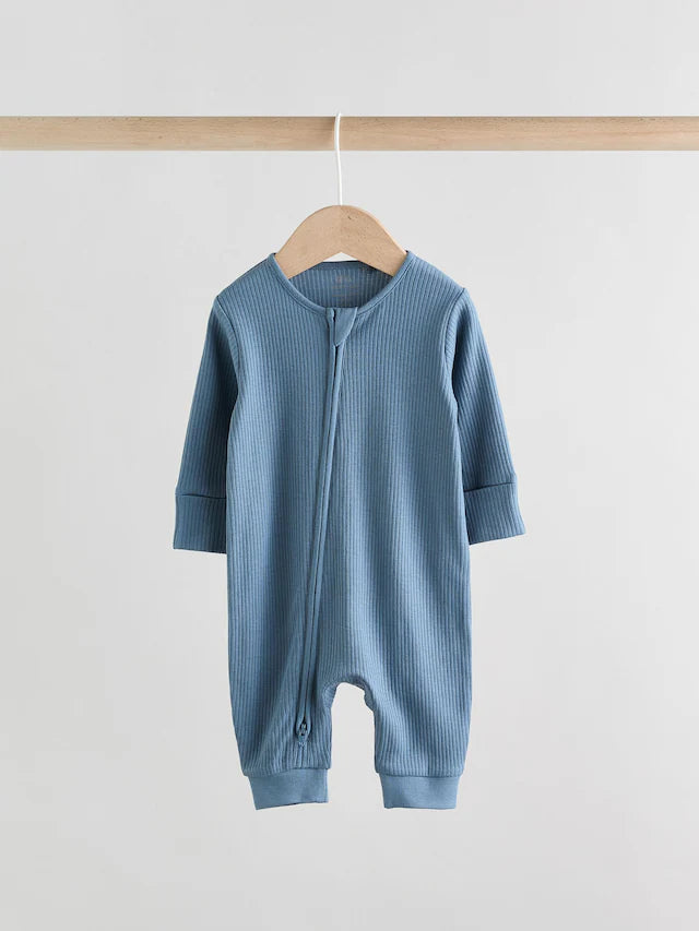 |BabyBoy| Macacão de dormir azul sem pés para bebês, pacote com 3 (0 a 3 anos)