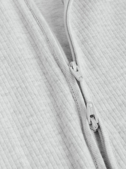 |BabyGirl| Macacão Sem Pés com Zíper Bidirecional Neutro Para Bebês, Pacote com 5 (0-2 anos)