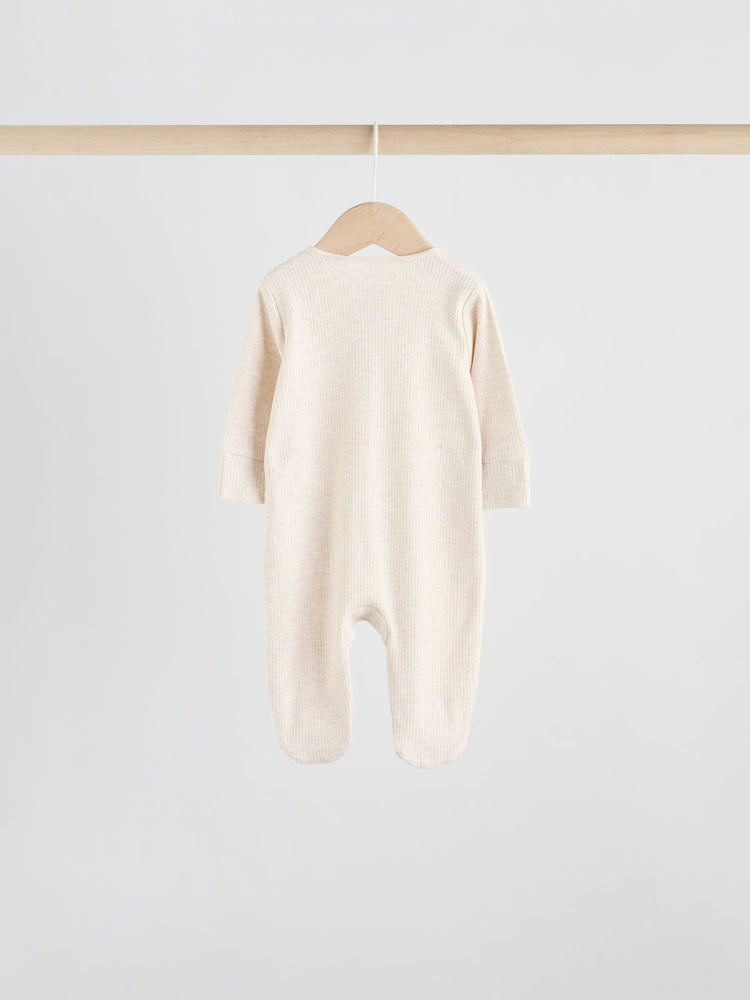 |BabyGirl| Macacão Sem Pés com Zíper Bidirecional Neutro Para Bebês, Pacote com 5 (0-2 anos)