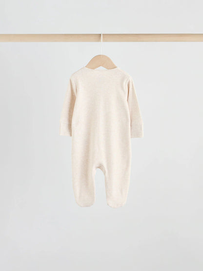 |BabyGirl| Macacão Sem Pés com Zíper Bidirecional Neutro Para Bebês, Pacote com 5 (0-2 anos)