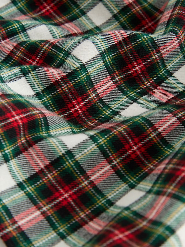 |Girl| Vestido Xadrez Vermelho/Verde Com Gola Longa e Manga Comprida (3 meses a 8 anos)