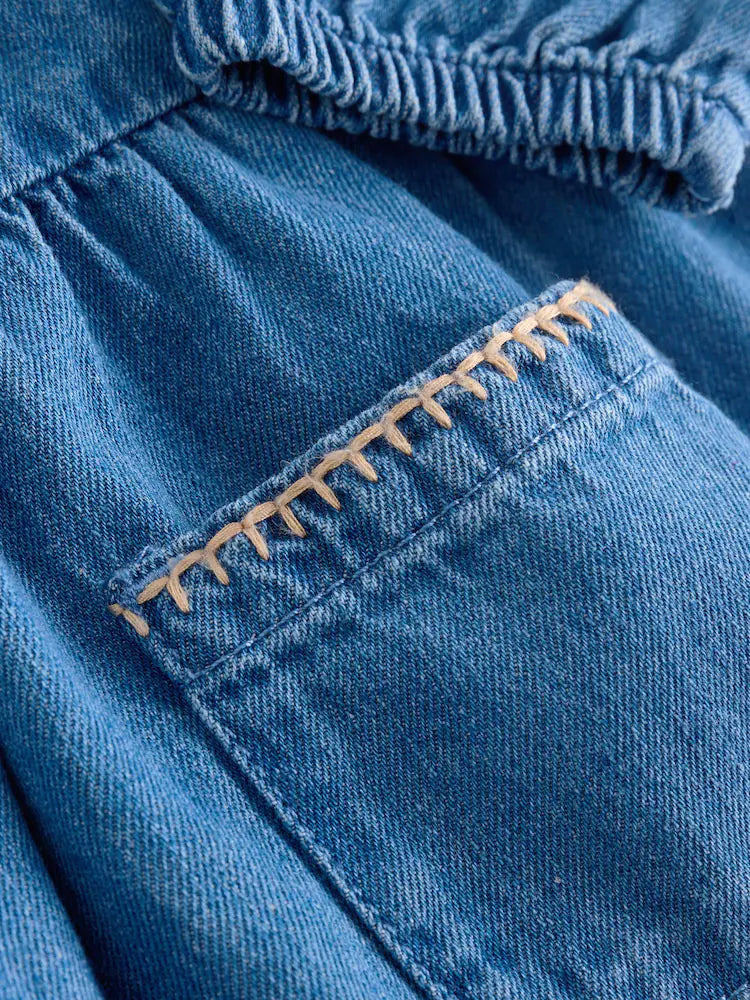 |BabyGirl| Macacão Jeans Azul Para Bebê (0 meses a 2 anos)