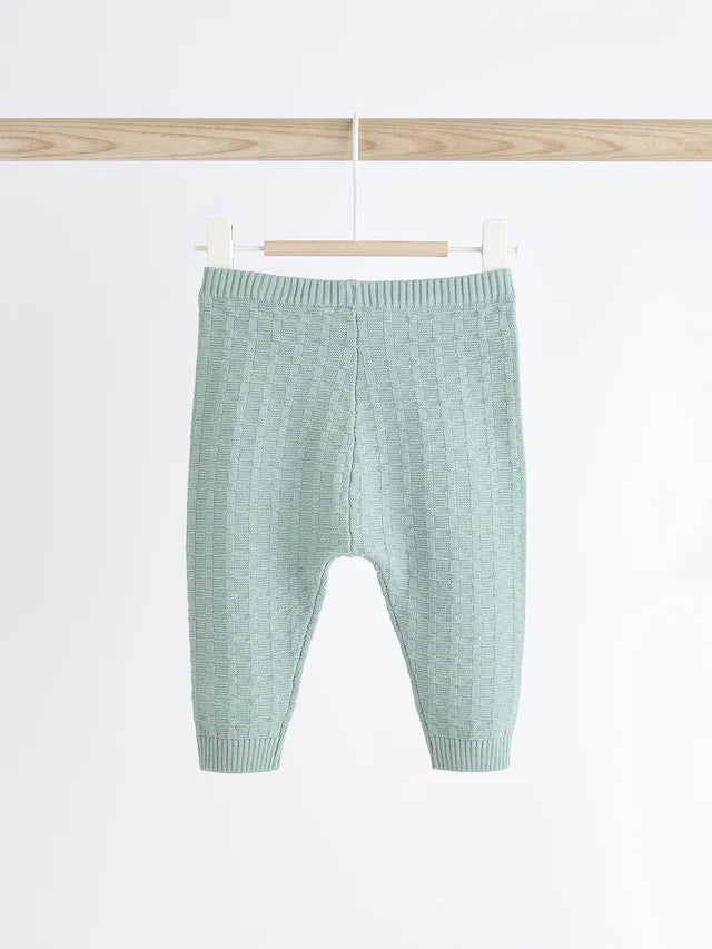 |BabyBoy| Conjunto De Suéter e Leggings De Malha Texturizada Mineral Baby 100% Algodão (0 meses a 3 anos)