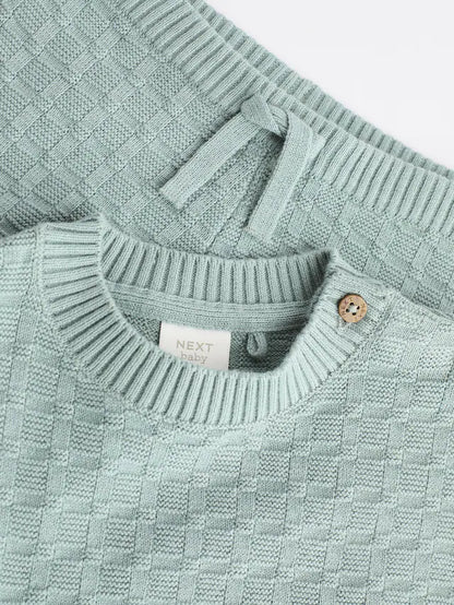 |BabyBoy| Conjunto De Suéter e Leggings De Malha Texturizada Mineral Baby 100% Algodão (0 meses a 3 anos)