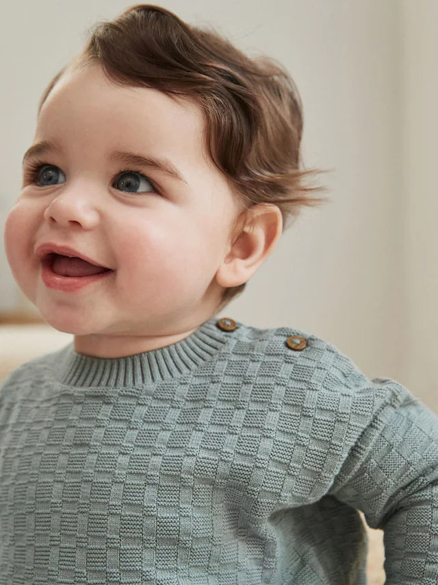 |BabyBoy| Conjunto De Suéter e Leggings De Malha Texturizada Mineral Baby 100% Algodão (0 meses a 3 anos)