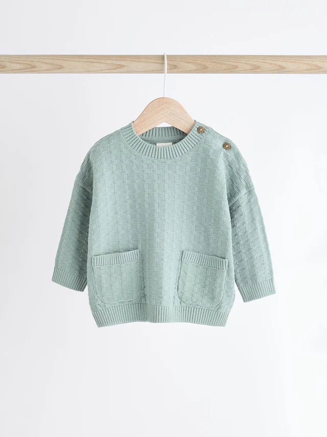 |BabyBoy| Conjunto De Suéter e Leggings De Malha Texturizada Mineral Baby 100% Algodão (0 meses a 3 anos)