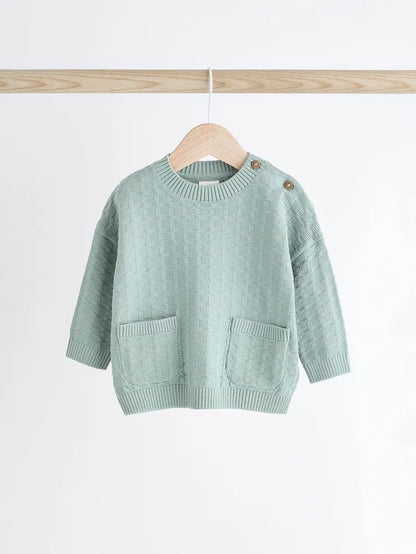 |BabyBoy| Conjunto De Suéter e Leggings De Malha Texturizada Mineral Baby 100% Algodão (0 meses a 3 anos)