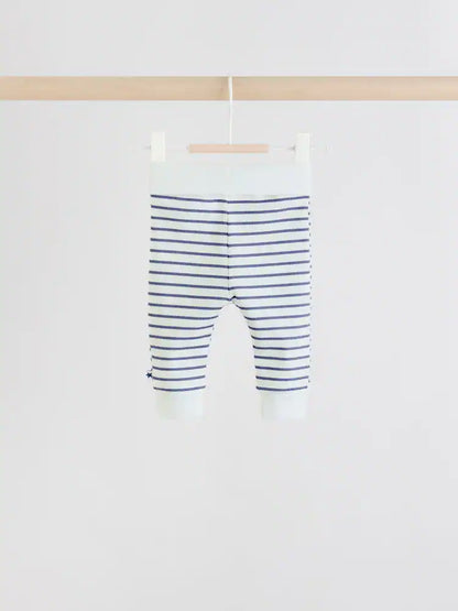 |BabyBoy| Conjunto De 3 Peças De Jaqueta, Body e Leggings Listrados Azuis Para Bebê (0 meses a 2 anos)