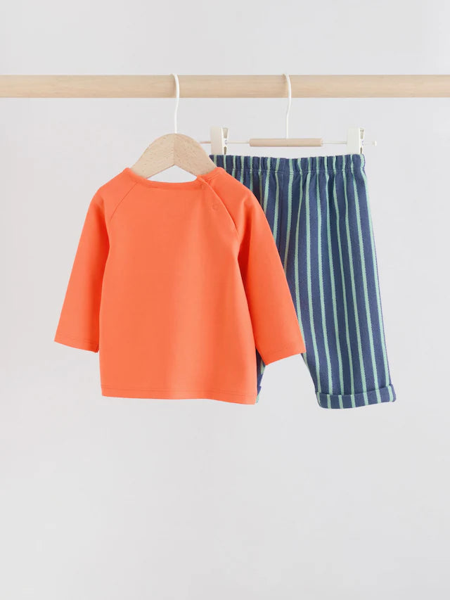 |BabyBoy| Conjunto De 2 Peças De Blusa e Leggings Para Bebê Com Personagem Brilhante (0 meses a 3 anos)