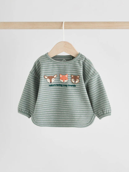 |BabyBoy| Conjunto De 2 Peças De Blusa e Leggings Verdes Para Bebê (0 meses a 3 anos)