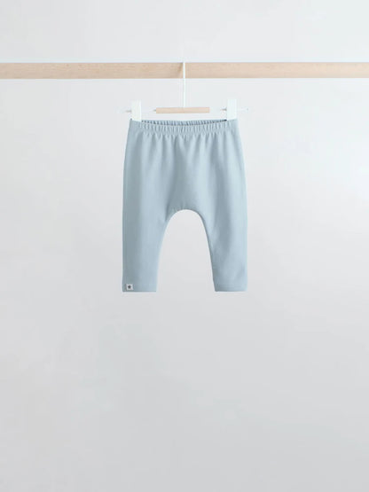 |BabyBoy| Conjunto De 6 Peças De Blusas e Leggings Azuis Hello World Para Bebês (0 meses a 3 anos)