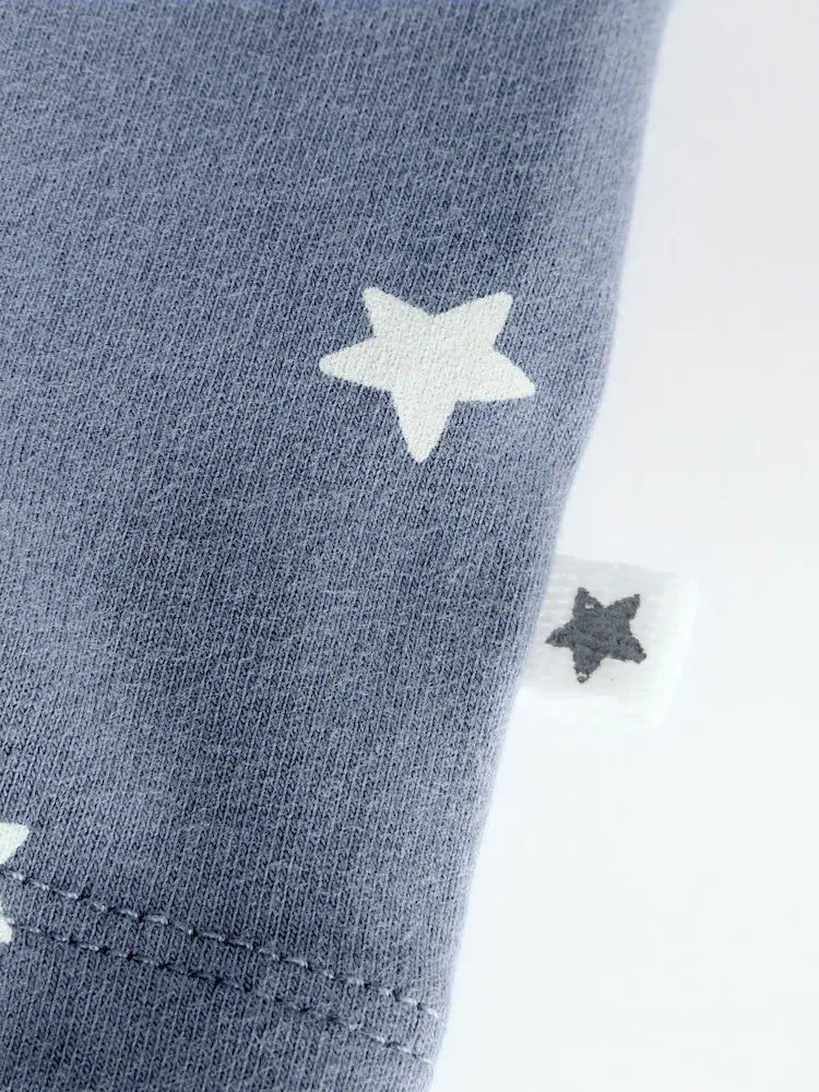 |BabyBoy| Conjunto De 6 Peças De Blusas e Leggings Azuis Hello World Para Bebês (0 meses a 3 anos)