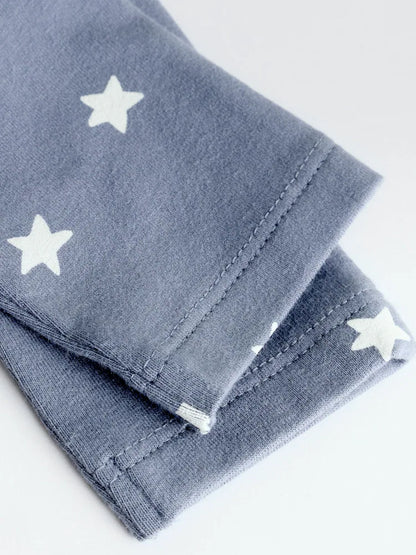 |BabyBoy| Conjunto De 6 Peças De Blusas e Leggings Azuis Hello World Para Bebês (0 meses a 3 anos)