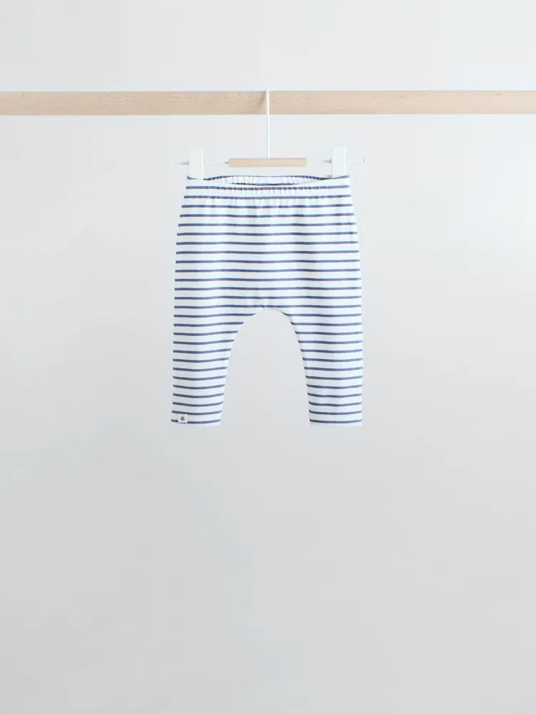 |BabyBoy| Conjunto De 6 Peças De Blusas e Leggings Azuis Hello World Para Bebês (0 meses a 3 anos)