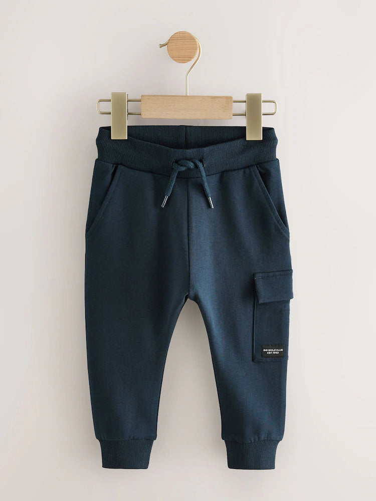 |Boy| Calça De Moletom Skinny Azul Marinho (3 meses a 7 anos)