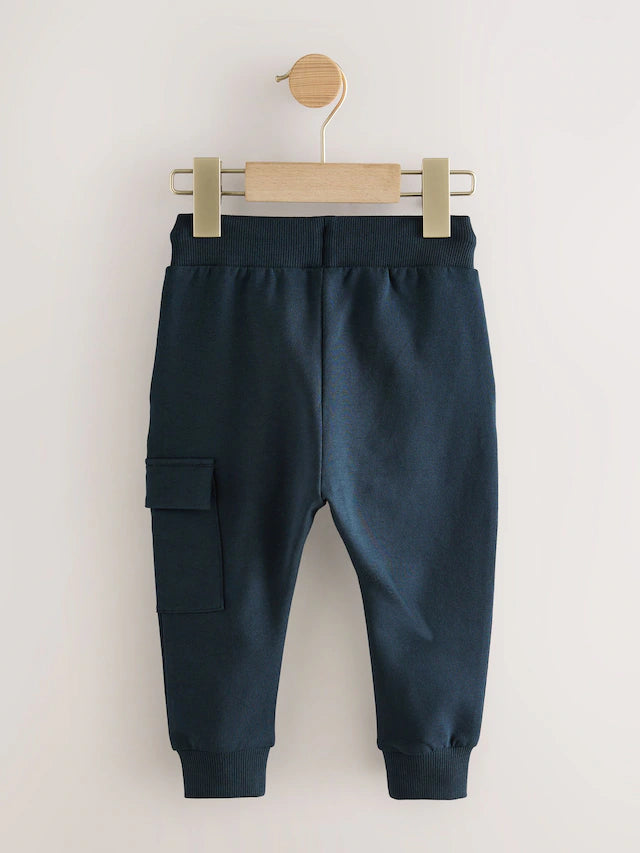 |Boy| Calça De Moletom Skinny Azul Marinho (3 meses a 7 anos)