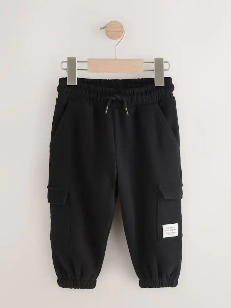 |Boy| Calça De Moletom Preta Com Toque Macio e Utilitária (3 meses a 7 anos)