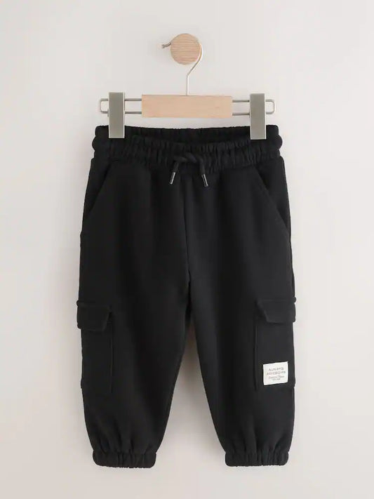 |Boy| Calça De Moletom Preta Com Toque Macio e Utilitária (3 meses a 7 anos)