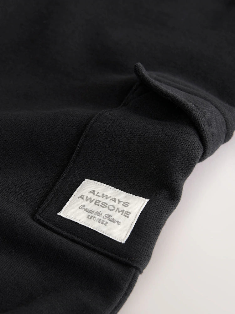 |Boy| Calça De Moletom Preta Com Toque Macio e Utilitária (3 meses a 7 anos)