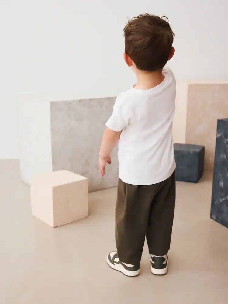 |Boy| Calça De Moletom Xadrez Verde Cáqui (3 meses a 7 anos)